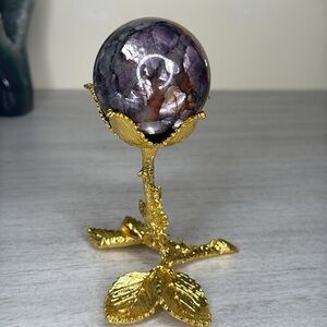 High Quality Flashy Deep Purple Mica Crystal Sphere 57mm